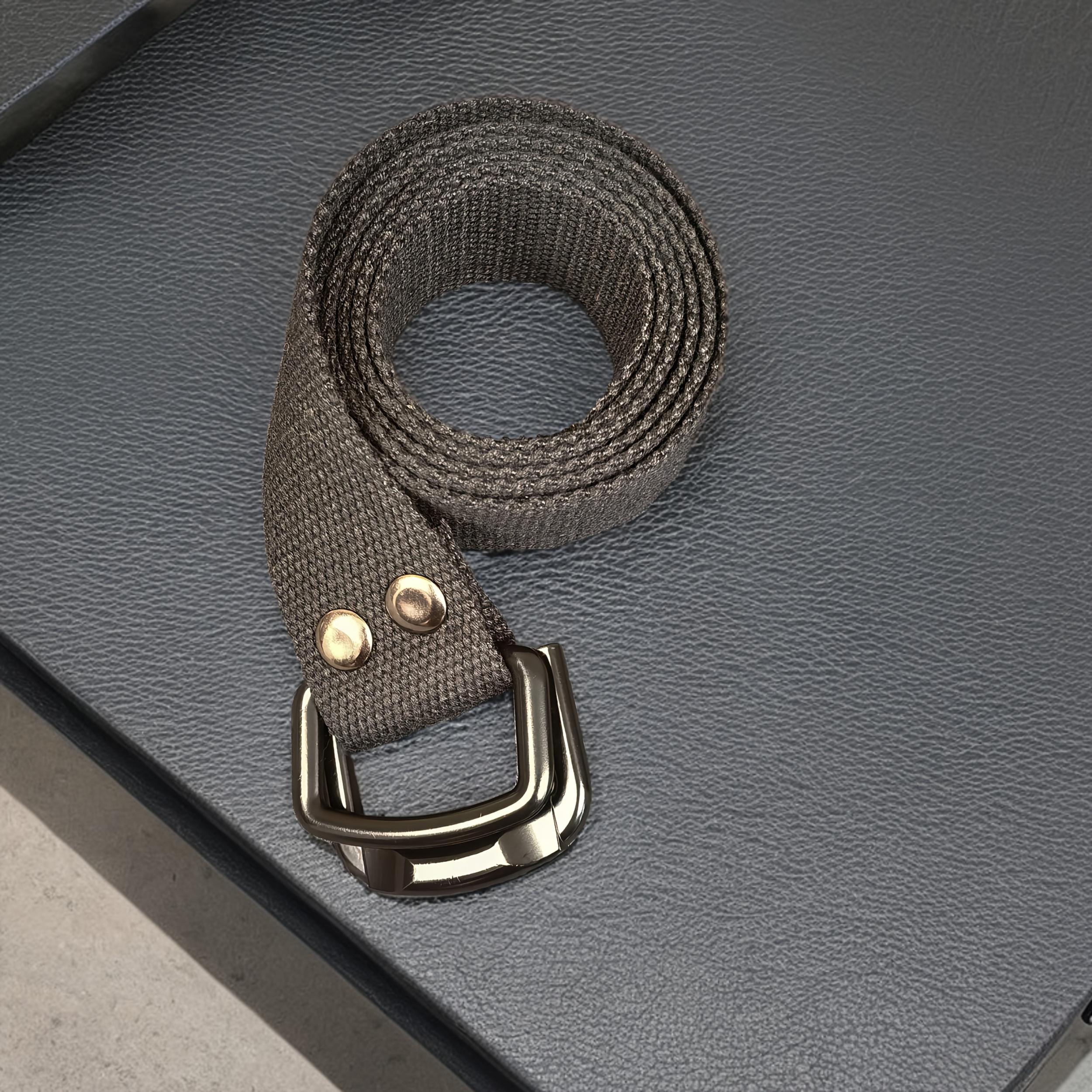 Double Ring Men'S Canvas Belt - Breathable & Durable